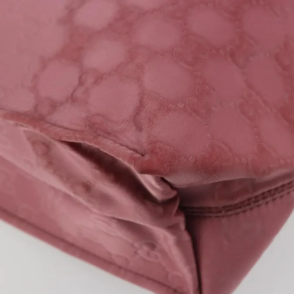 Gucci GG Canvas Tote Bag Nylon Pink